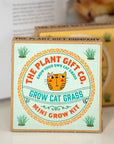 The Plant Gift Co. grow cat grass mini grow kit on a white surface