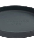 Dark grey round cat tray with 'FuzzYard Life' branding on a white background