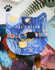 Cat collar inspired by Vincent Van Goughs as a pet gift