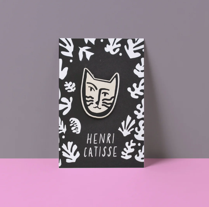 Henri Catisse pin in black and white for gift