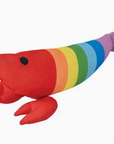Rainbow Shrimp Catnip Kicking Toy on white background